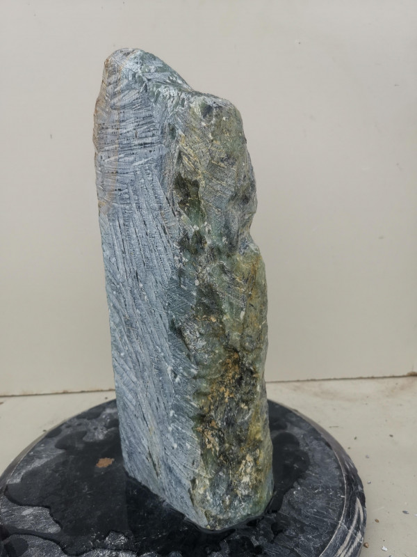 Speckstein; Einzelst�ck; Indien; dunkelgr�n tlw. helle Stellen; 9,660 kg