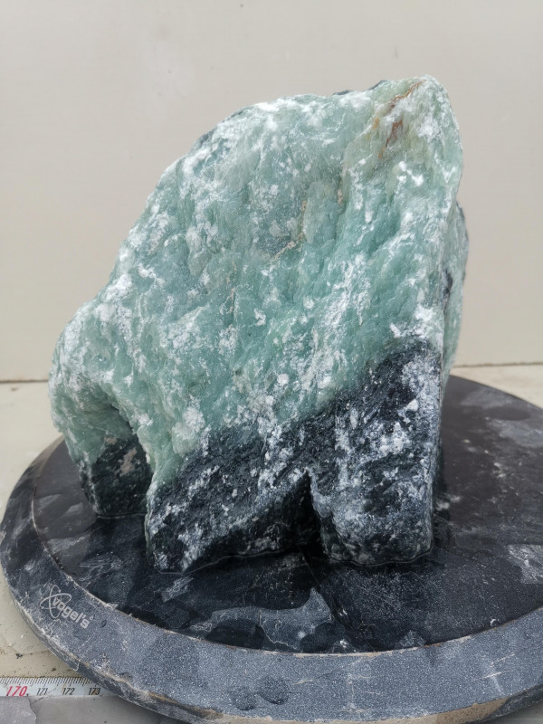 Speckstein; Einzelst�ck; Indien; t�rkis-schwarz; 8,600 kg