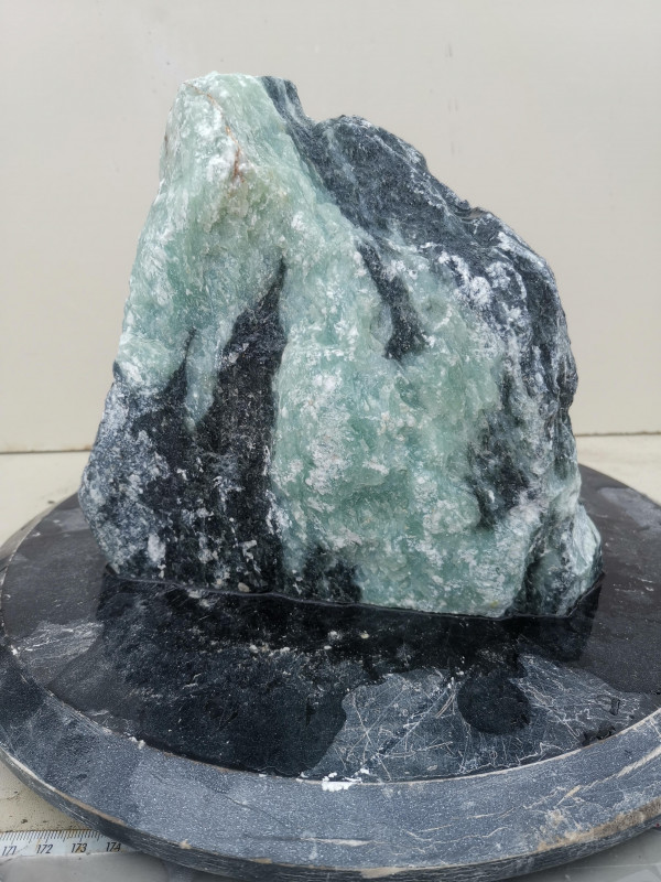 Speckstein; Einzelst�ck; Indien; t�rkis-schwarz; 8,600 kg