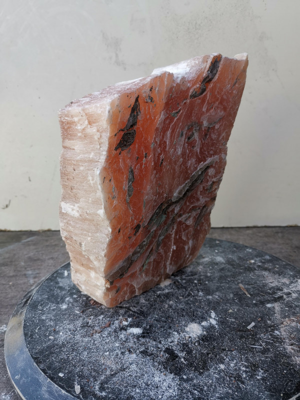 Selenit; Heilstein; Einzelst�ck; aus Marokko; orange; 5,550 kg