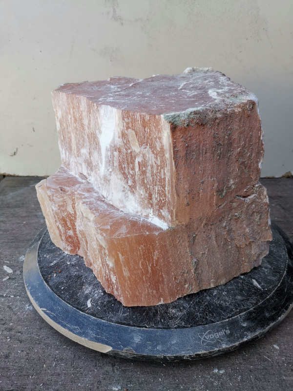 Selenit; Heilstein; Einzelst�ck; aus Marokko; orange; 12,840 kg