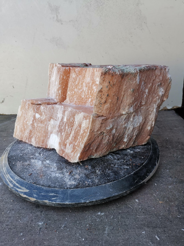Selenit; Heilstein; Einzelst�ck; aus Marokko; orange; 10,380 kg