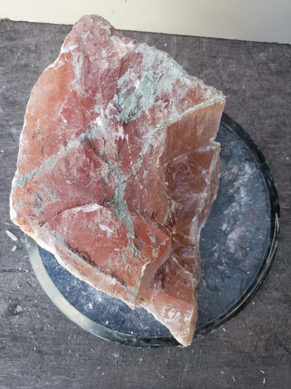 Selenit; Heilstein; Einzelst�ck; aus Marokko; orange; 10,380 kg