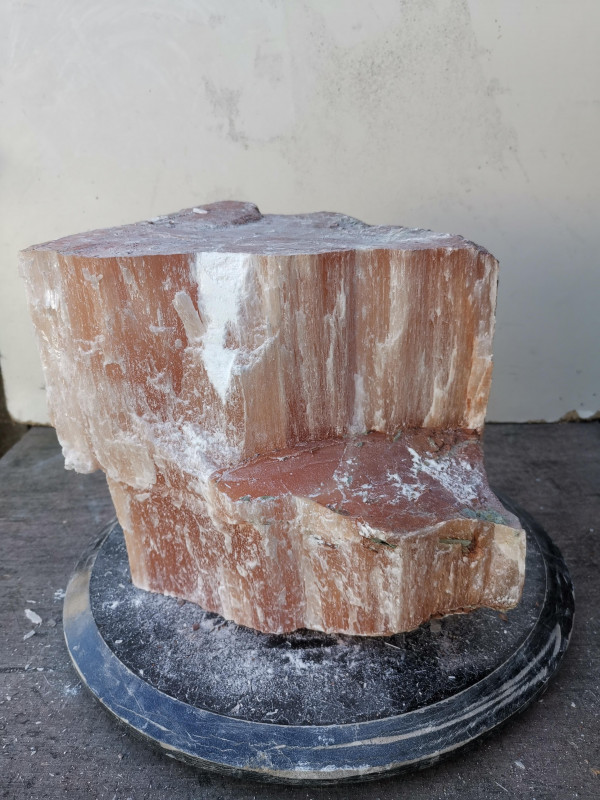Selenit; Heilstein; Einzelst�ck; aus Marokko; orange; 15,460 kg