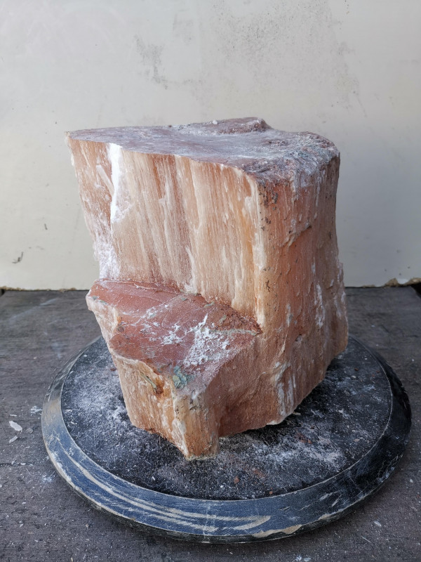 Selenit; Heilstein; Einzelst�ck; aus Marokko; orange; 15,460 kg