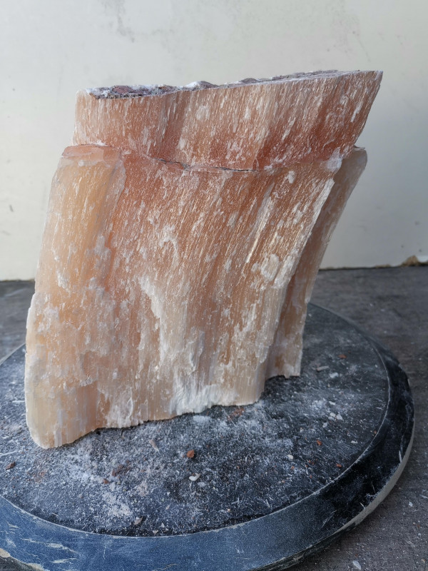 Selenit; Heilstein; Einzelst�ck; aus Marokko; orange; 10,000 kg