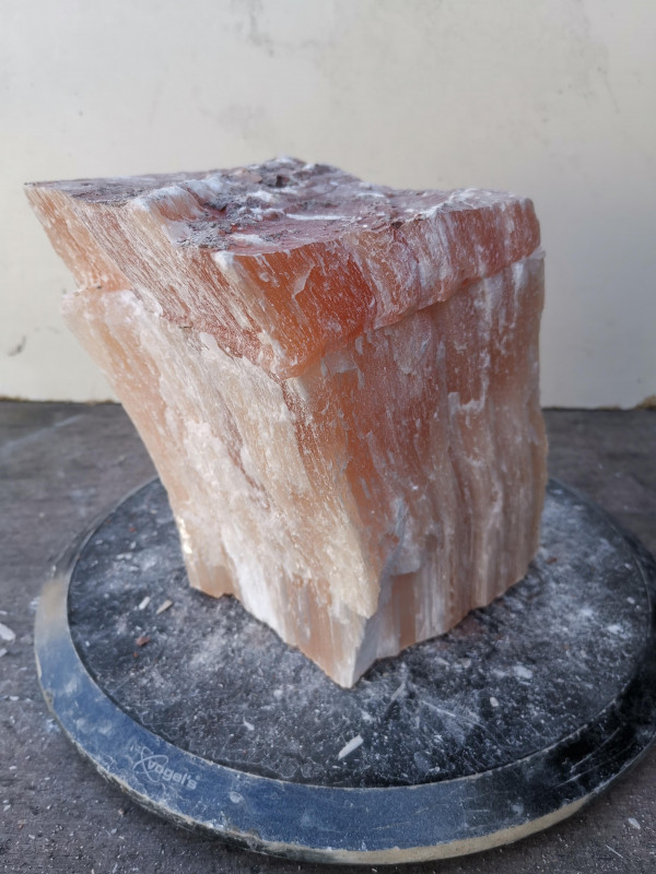 Selenit; Heilstein; Einzelst�ck; aus Marokko; orange; 10,000 kg