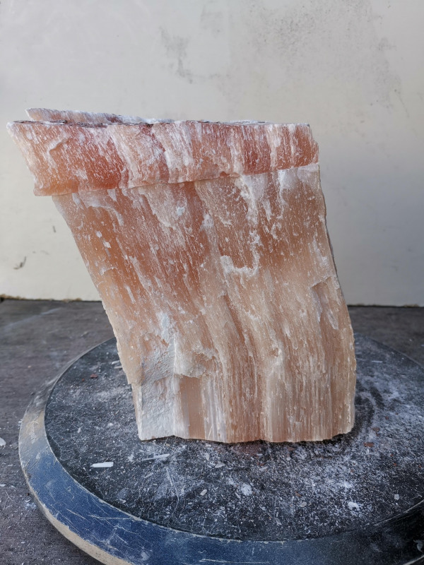 Selenit; Heilstein; Einzelst�ck; aus Marokko; orange; 10,000 kg