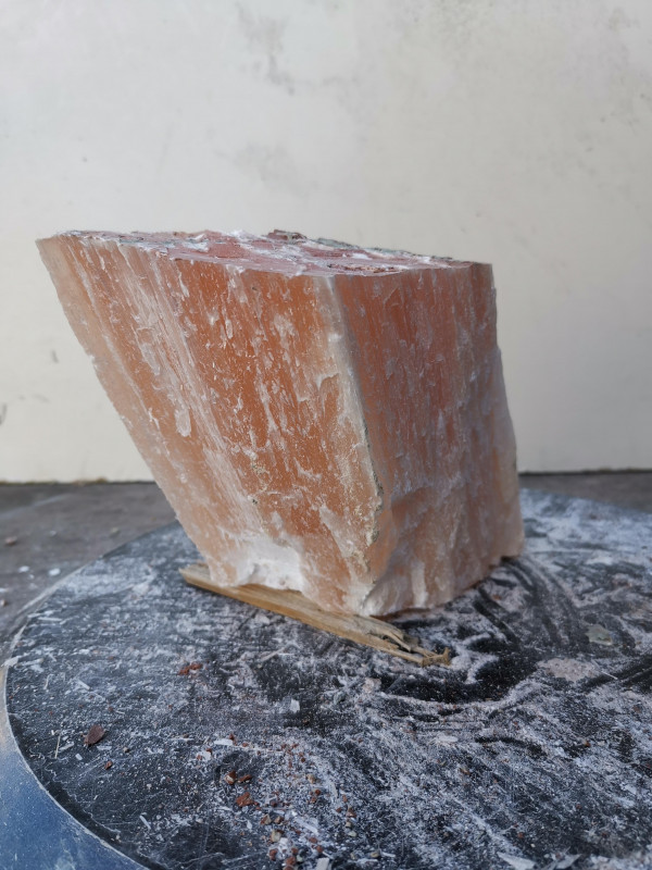 Selenit; Heilstein; Einzelst�ck; aus Marokko; orange; 2,240 kg