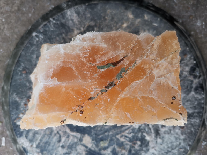 Selenit; Heilstein; Einzelst�ck; aus Marokko; orange; 2,240 kg