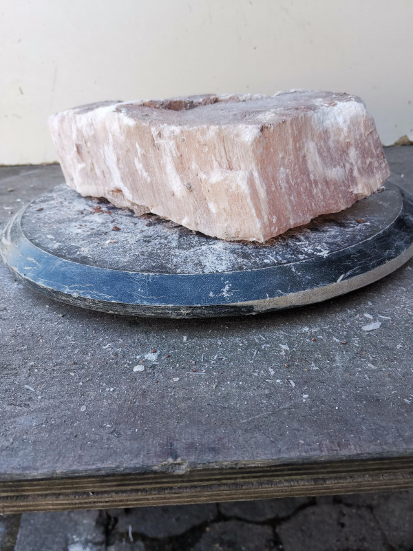 Selenit; Heilstein; Einzelst�ck; aus Marokko; orange; 5,160 kg