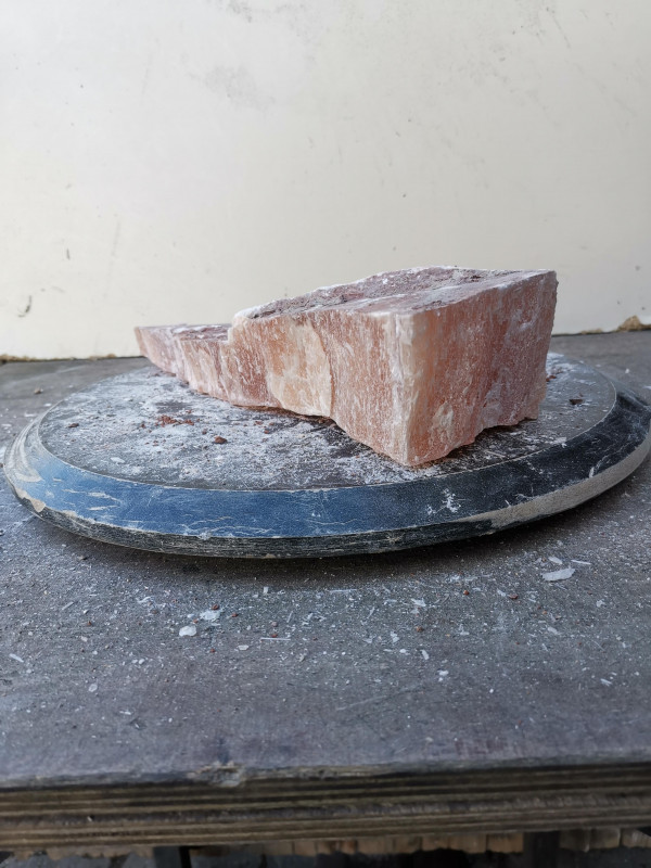 Selenit; Heilstein; Einzelst�ck; aus Marokko; orange; 2,370 kg