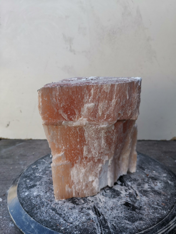 Selenit; Heilstein; Einzelst�ck; aus Marokko; orange; 7,140 kg