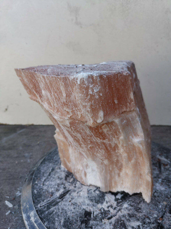 Selenit; Heilstein; Einzelst�ck; aus Marokko; orange; 7,140 kg