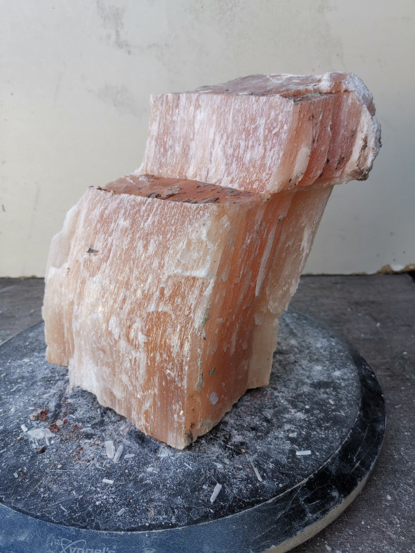 Selenit; Heilstein; Einzelst�ck; aus Marokko; orange; 6,540 kg