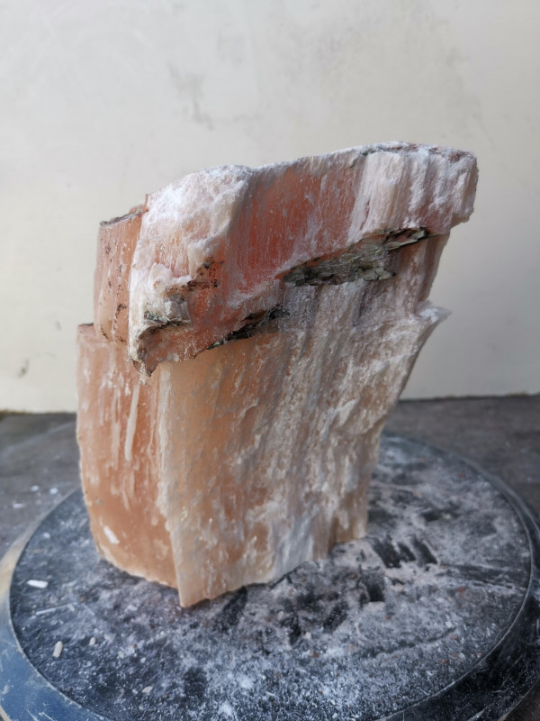 Selenit; Heilstein; Einzelst�ck; aus Marokko; orange; 6,540 kg