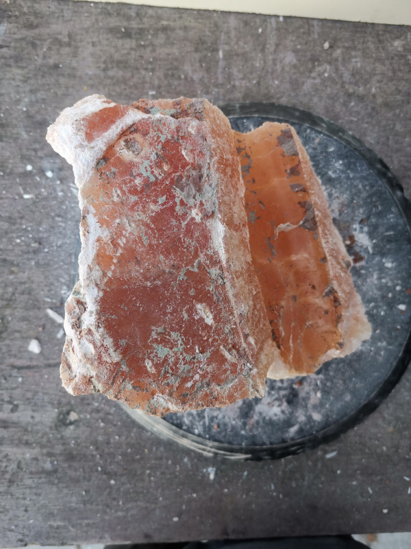 Selenit; Heilstein; Einzelst�ck; aus Marokko; orange; 6,540 kg