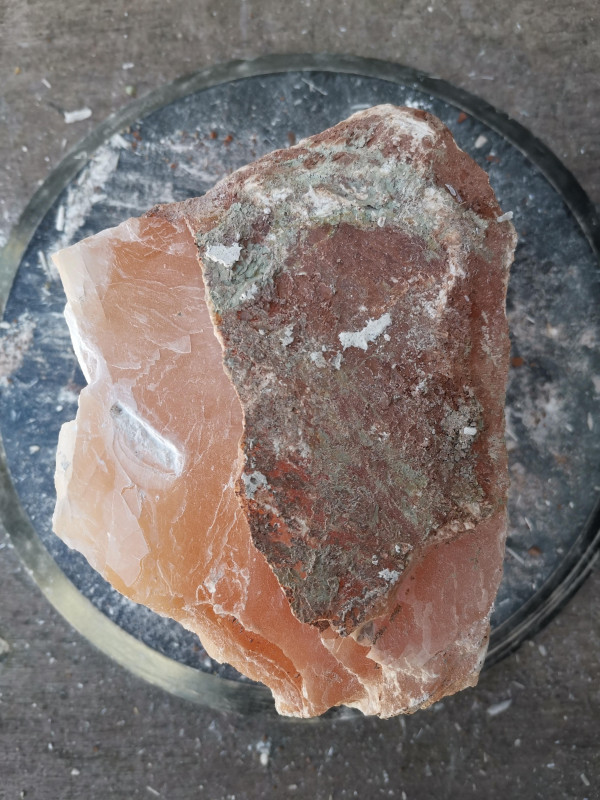 Selenit; Heilstein; Einzelst�ck; aus Marokko; orange; 5,120 kg