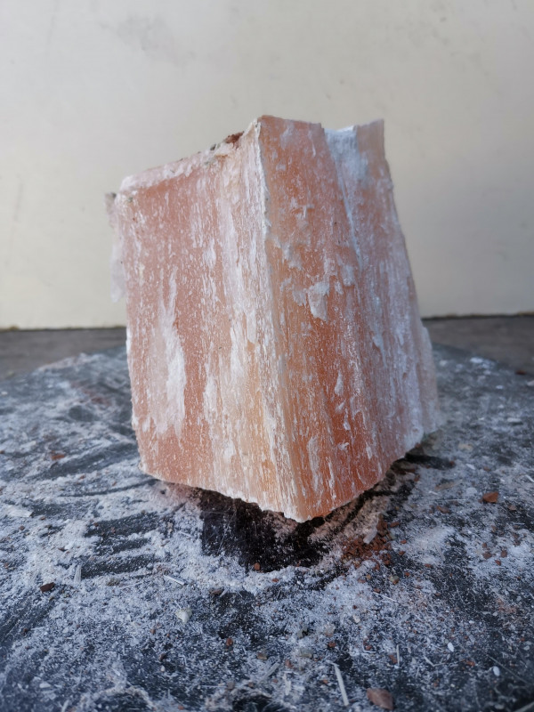 Selenit; Heilstein; Einzelst�ck; aus Marokko; orange; 2,350 kg