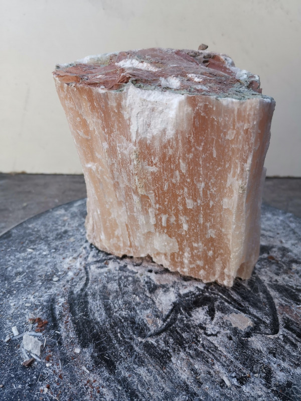 Selenit; Heilstein; Einzelst�ck; aus Marokko; orange; 2,830 kg