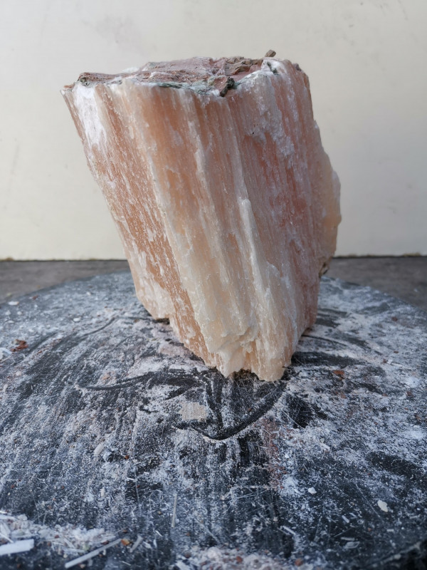 Selenit; Heilstein; Einzelst�ck; aus Marokko; orange; 2,830 kg