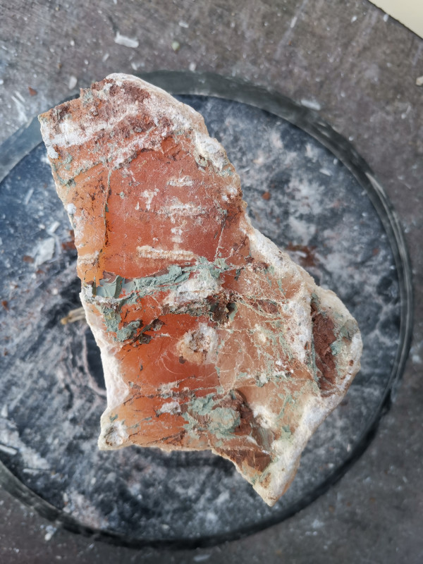 Selenit; Heilstein; Einzelst�ck; aus Marokko; orange; 3,080 kg