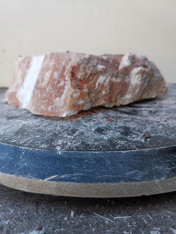 Selenit; Heilstein; Einzelst�ck; aus Marokko; orange; 2,000 kg