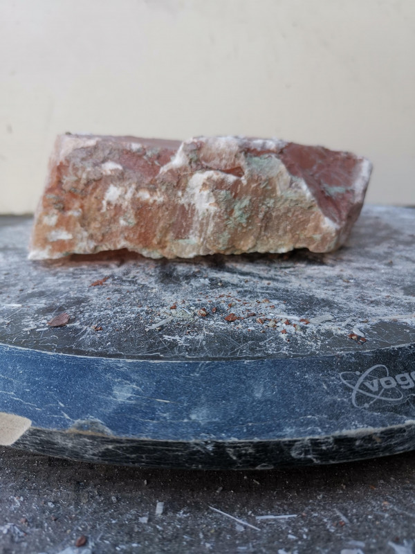 Selenit; Heilstein; Einzelst�ck; aus Marokko; orange; 2,000 kg