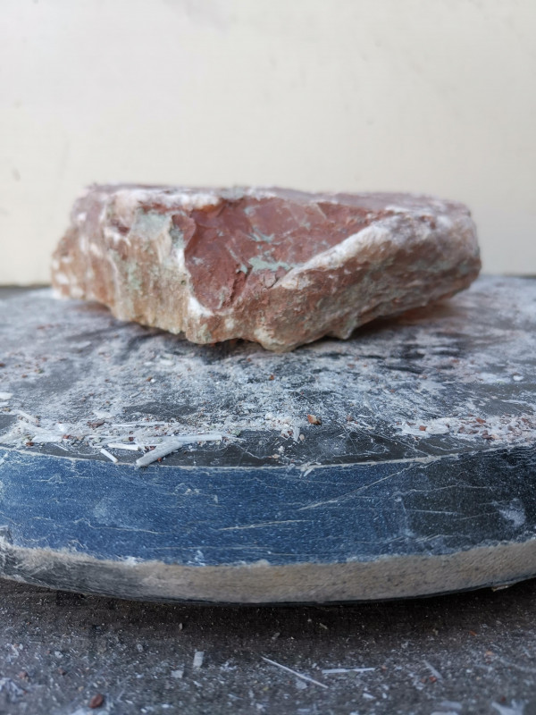 Selenit; Heilstein; Einzelst�ck; aus Marokko; orange; 2,000 kg