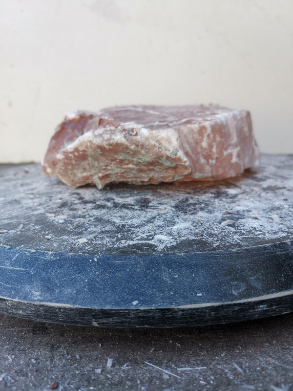 Selenit; Heilstein; Einzelst�ck; aus Marokko; orange; 2,000 kg