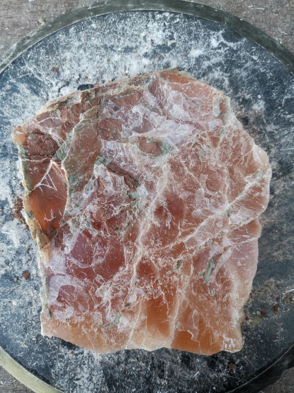 Selenit; Heilstein; Einzelst�ck; aus Marokko; orange; 2,000 kg