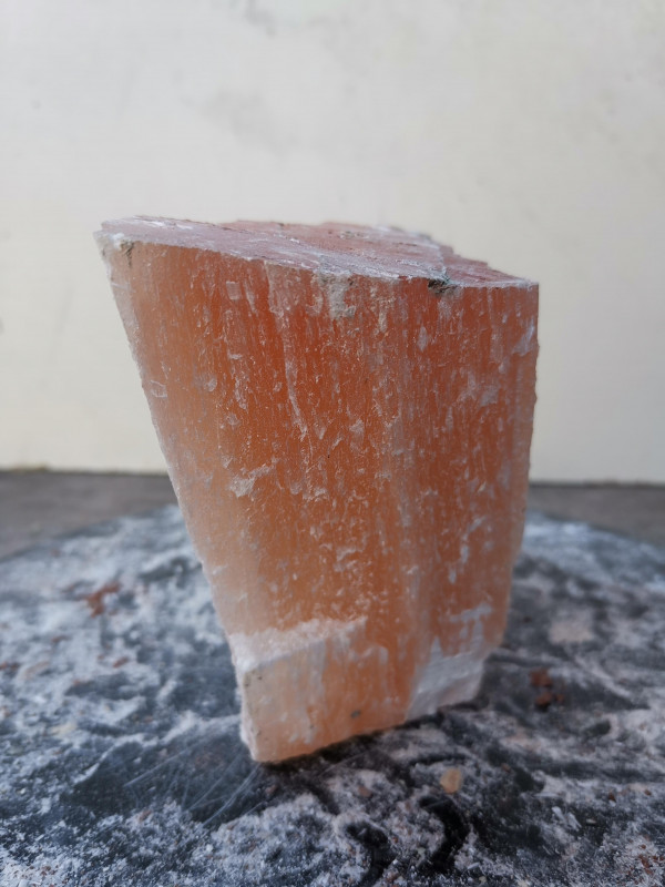 Selenit; Heilstein; Einzelst�ck; aus Marokko; orange; 1,420 kg