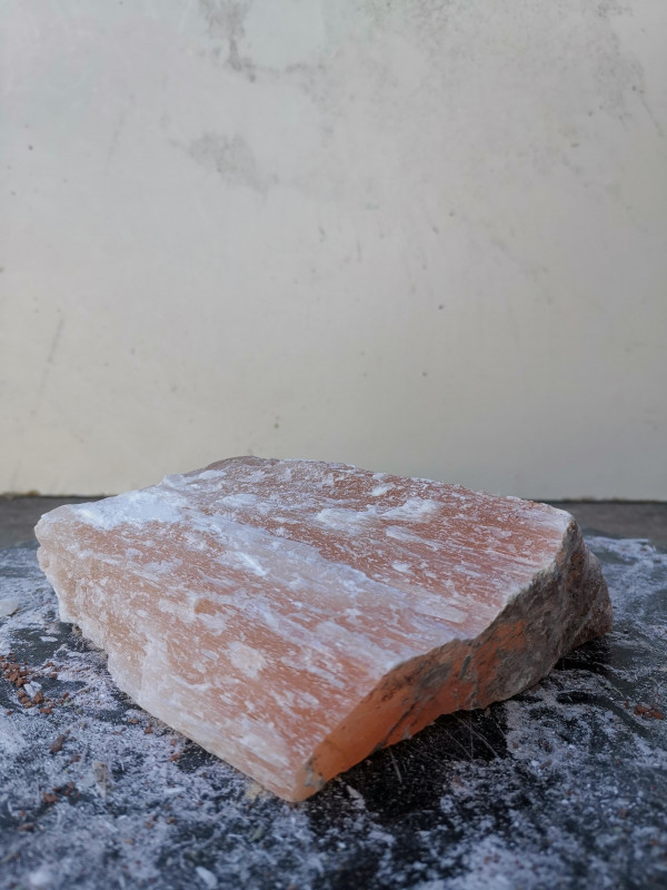 Selenit; Heilstein; Einzelst�ck; aus Marokko; orange; 1,170 kg