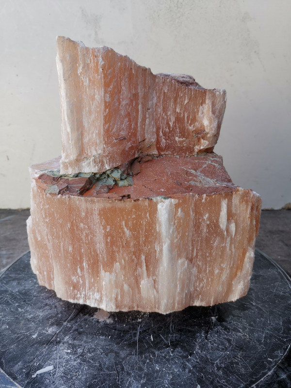 Selenit; Heilstein; Einzelst�ck; aus Marokko; orange; 8,570 kg