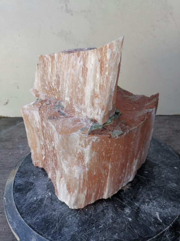 Selenit; Heilstein; Einzelst�ck; aus Marokko; orange; 8,570 kg