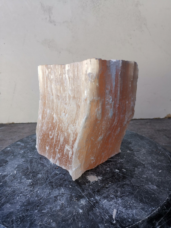 Selenit; Heilstein; Einzelst�ck; aus Marokko; orange; 3,560 kg