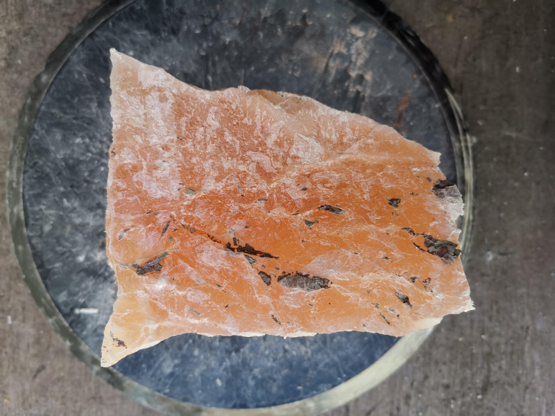 Selenit; Heilstein; Einzelst�ck; aus Marokko; orange; 3,560 kg