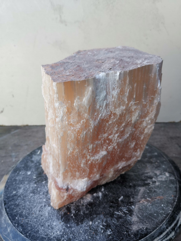 Selenit; Heilstein; Einzelst�ck; aus Marokko; orange; 9,600 kg