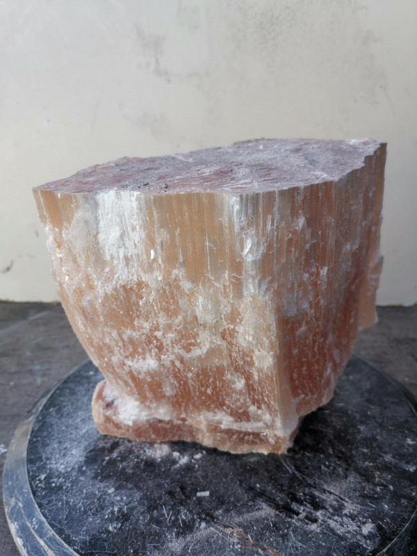 Selenit; Heilstein; Einzelst�ck; aus Marokko; orange; 9,600 kg