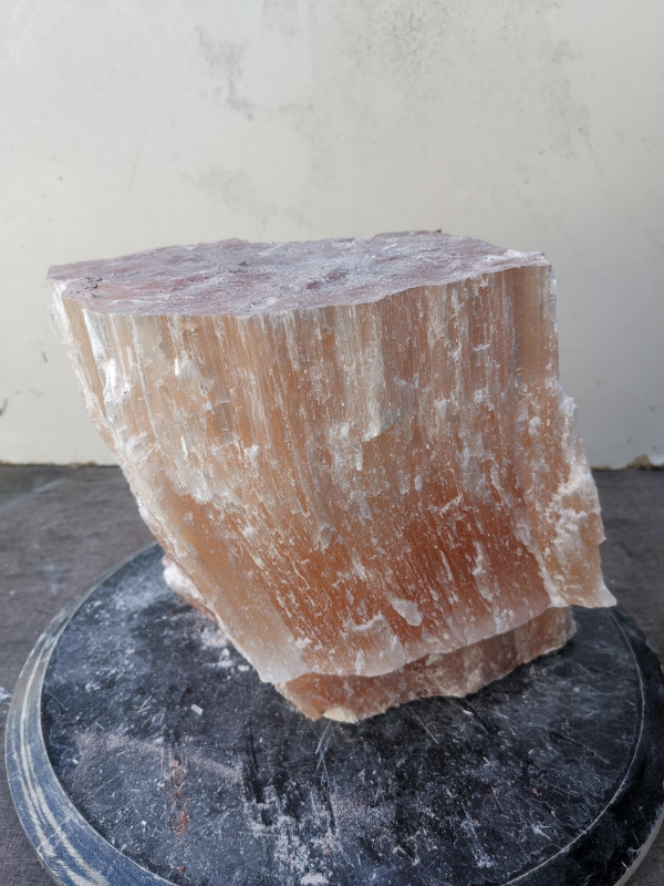 Selenit; Heilstein; Einzelst�ck; aus Marokko; orange; 9,600 kg