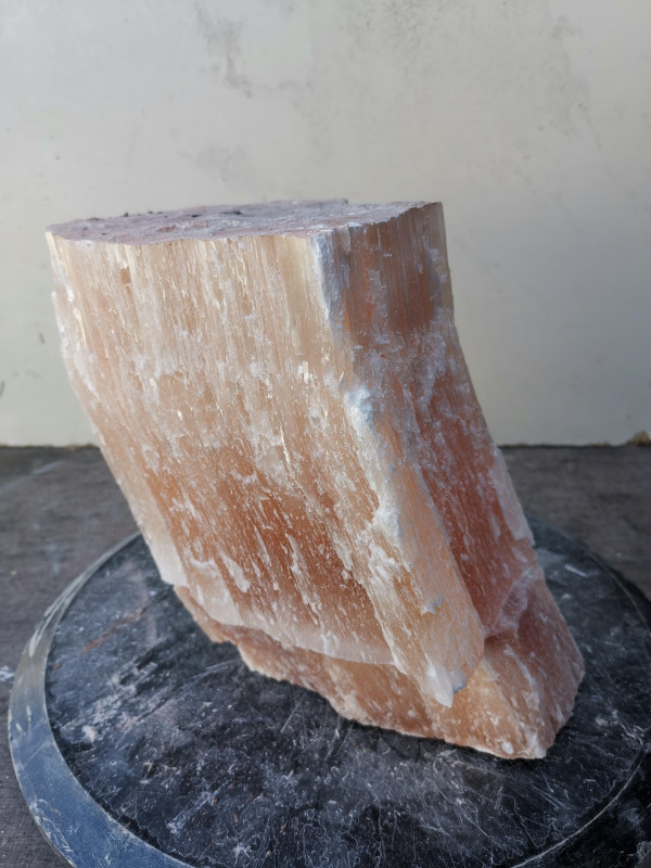 Selenit; Heilstein; Einzelst�ck; aus Marokko; orange; 9,600 kg