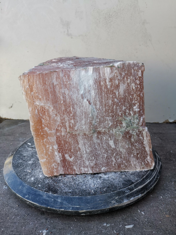 Selenit; Heilstein; Einzelst�ck; aus Marokko; orange; 12,170 kg