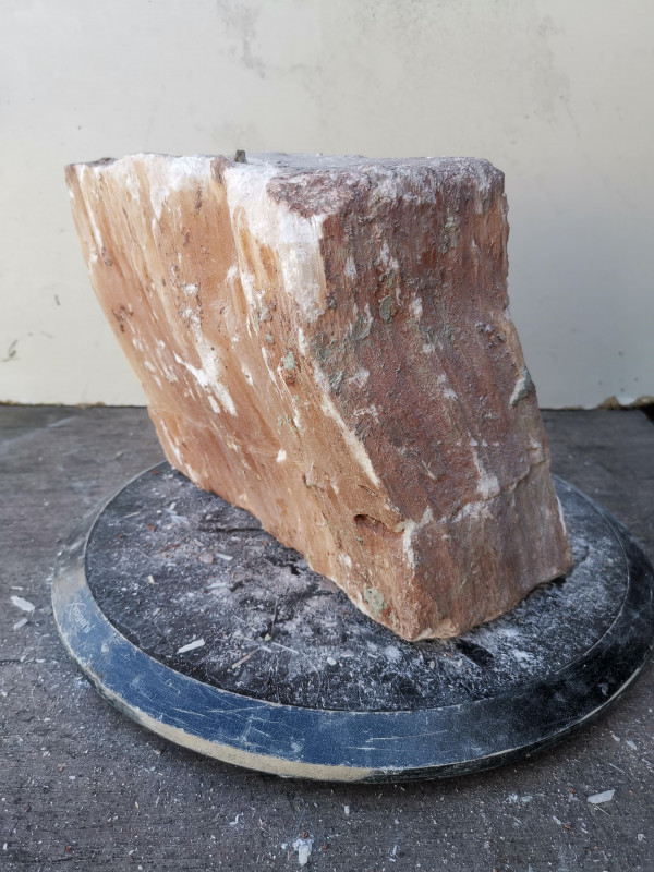 Selenit; Heilstein; Einzelst�ck; aus Marokko; orange; 9,180 kg
