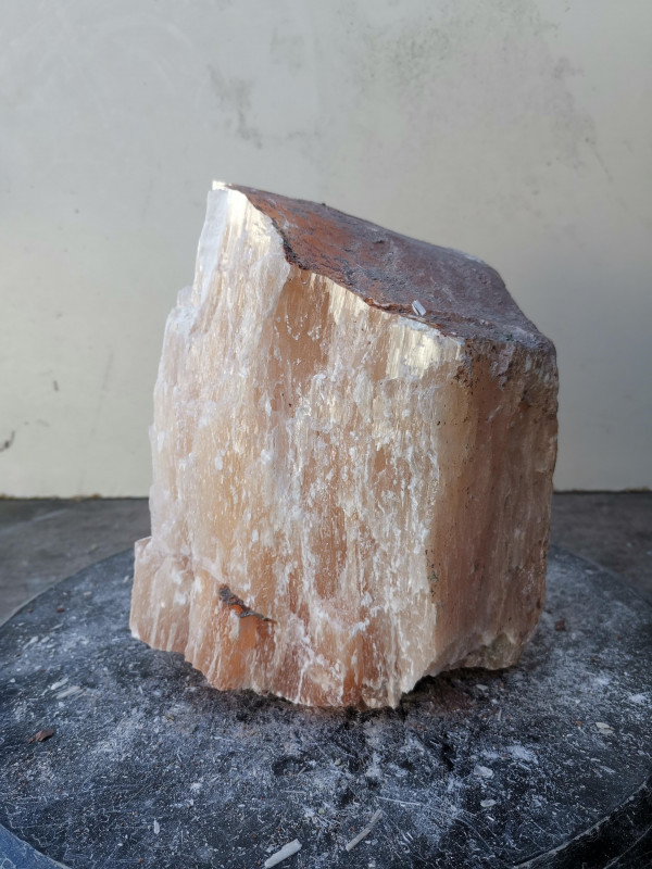 Selenit; Heilstein; Einzelst�ck; aus Marokko; orange; 5,810 kg