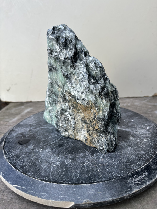 Speckstein; Einzelst�ck; Indien; schwarz-t�rkis; 4,430 kg