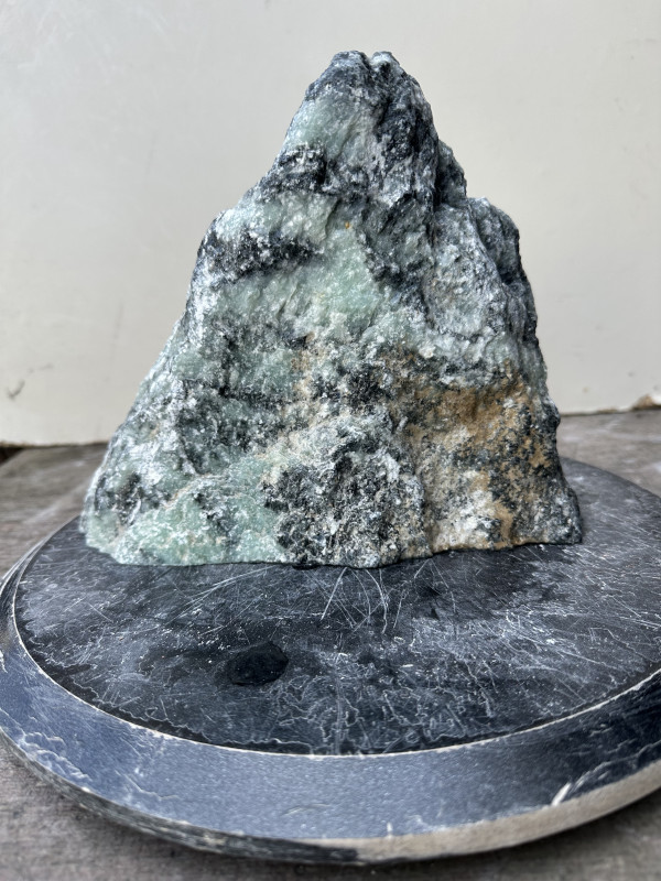 Speckstein; Einzelst�ck; Indien; schwarz-t�rkis; 4,430 kg