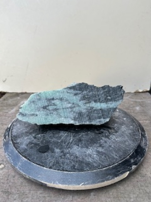 Speckstein; Einzelst�ck; Indien; schwarz-t�rkis; 4,430 kg