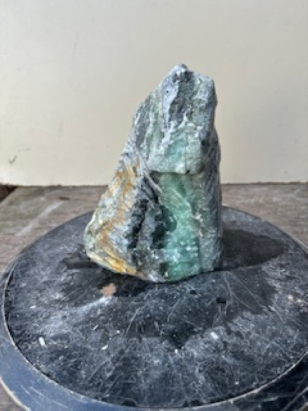 Speckstein; Einzelst�ck; Indien; t�rkis-schwarz; 3,010 kg