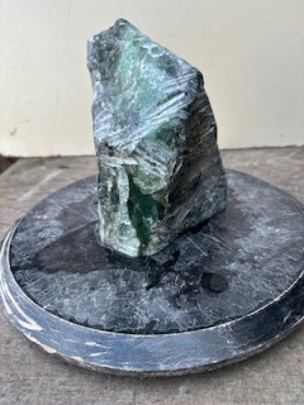 Speckstein; Einzelst�ck; Indien; t�rkis-schwarz; 3,010 kg