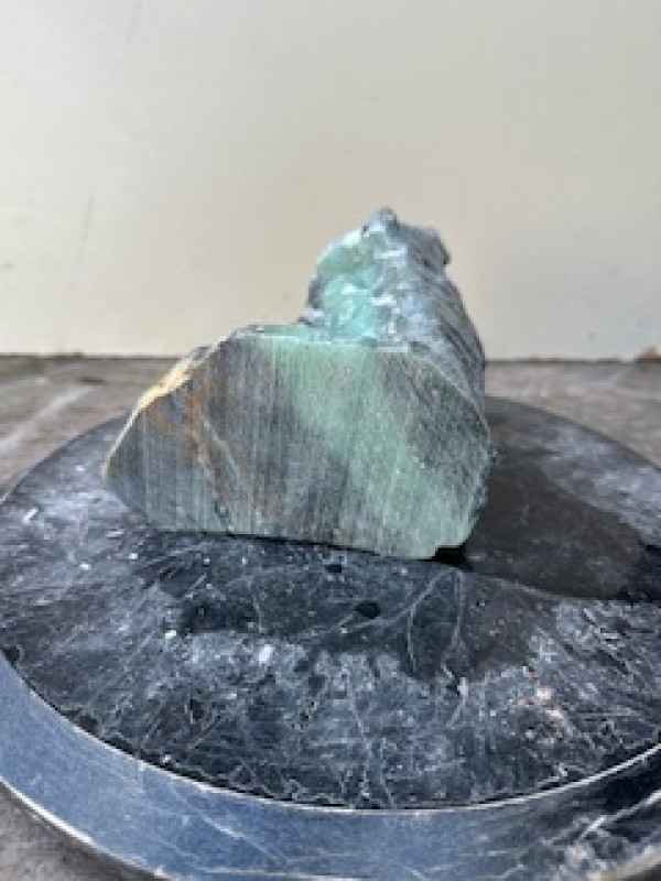 Speckstein; Einzelst�ck; Indien; t�rkis-schwarz; 3,010 kg